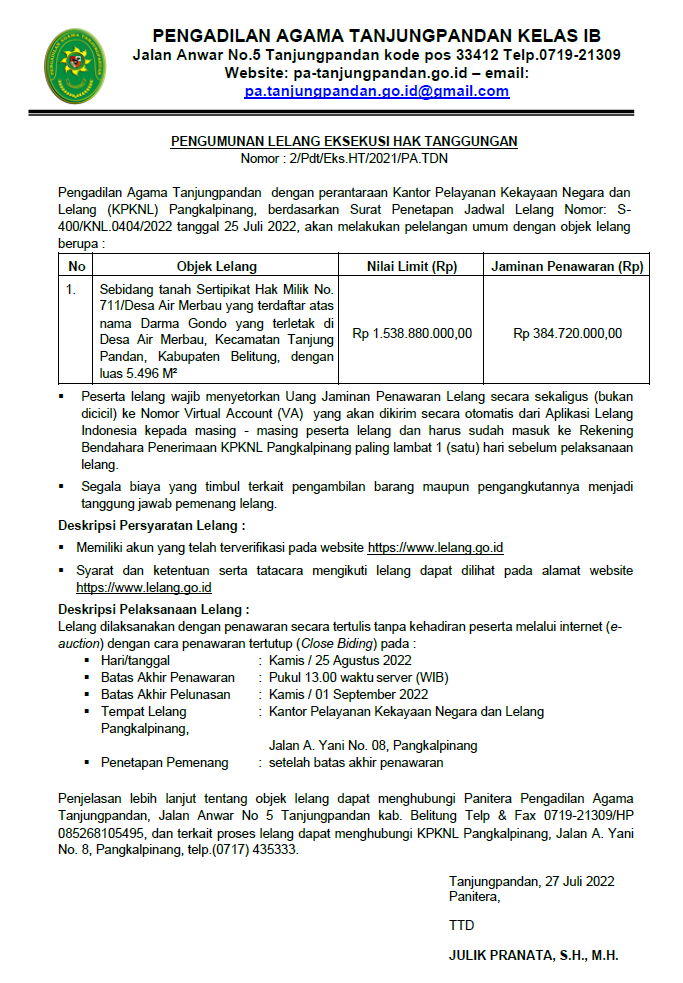 lelang 2
