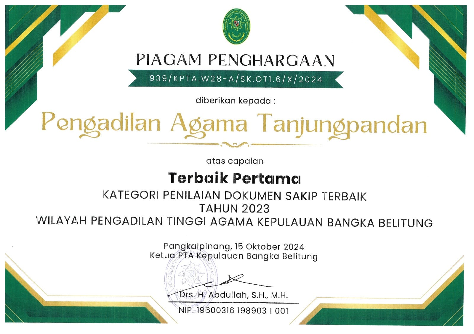 sakip terbaik 2023